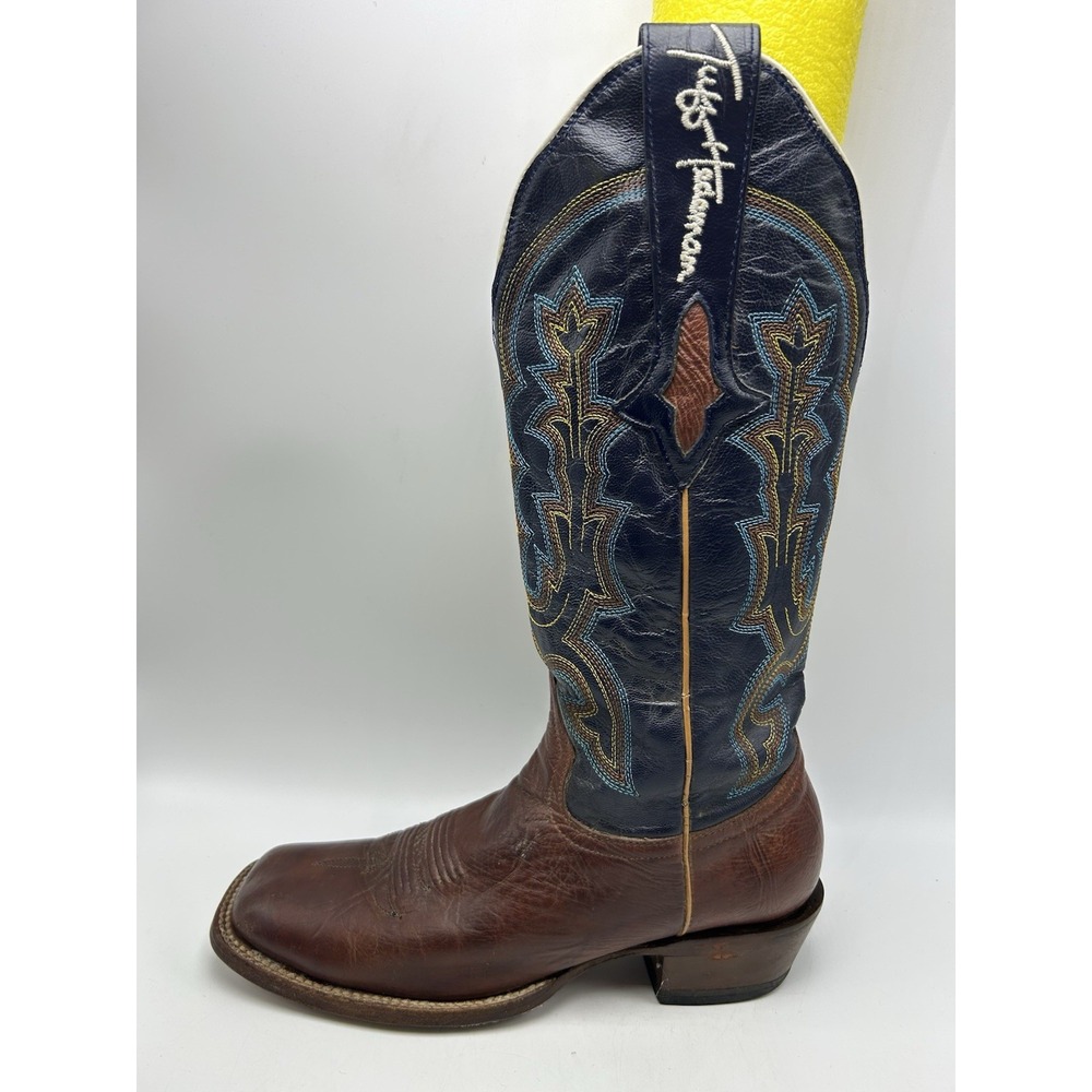 Vintage Resistol Ranch Tuff Hedeman Boots Mens 8.5 D Square Toe Handmade Western